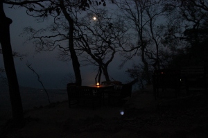 Moonrise over the lake.