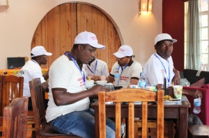 Some of the guys from Asas Dairies hanging out in the cafe between their conference sessions.